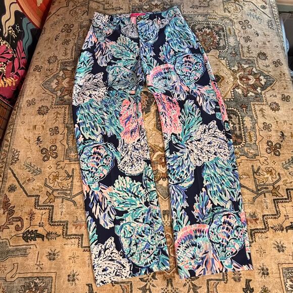 Lily Pulitzer Wide Leg Malorie High Rise Stretch Business Pants Women's Size 2 - Picture 1 of 7
